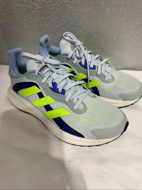 adidas Shoes - adidas Light Blue and Neon Yellow Accent Running Shoes